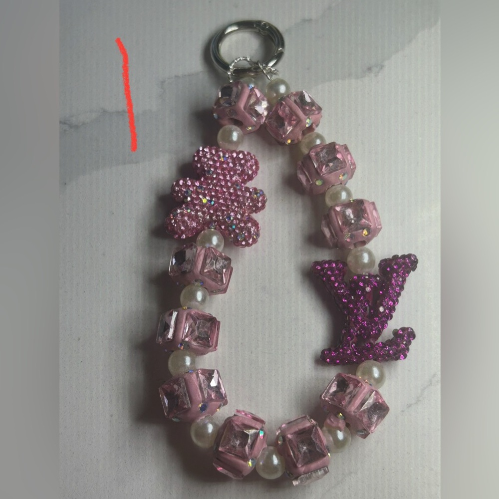 Bling phone charms  with Pearl Accents